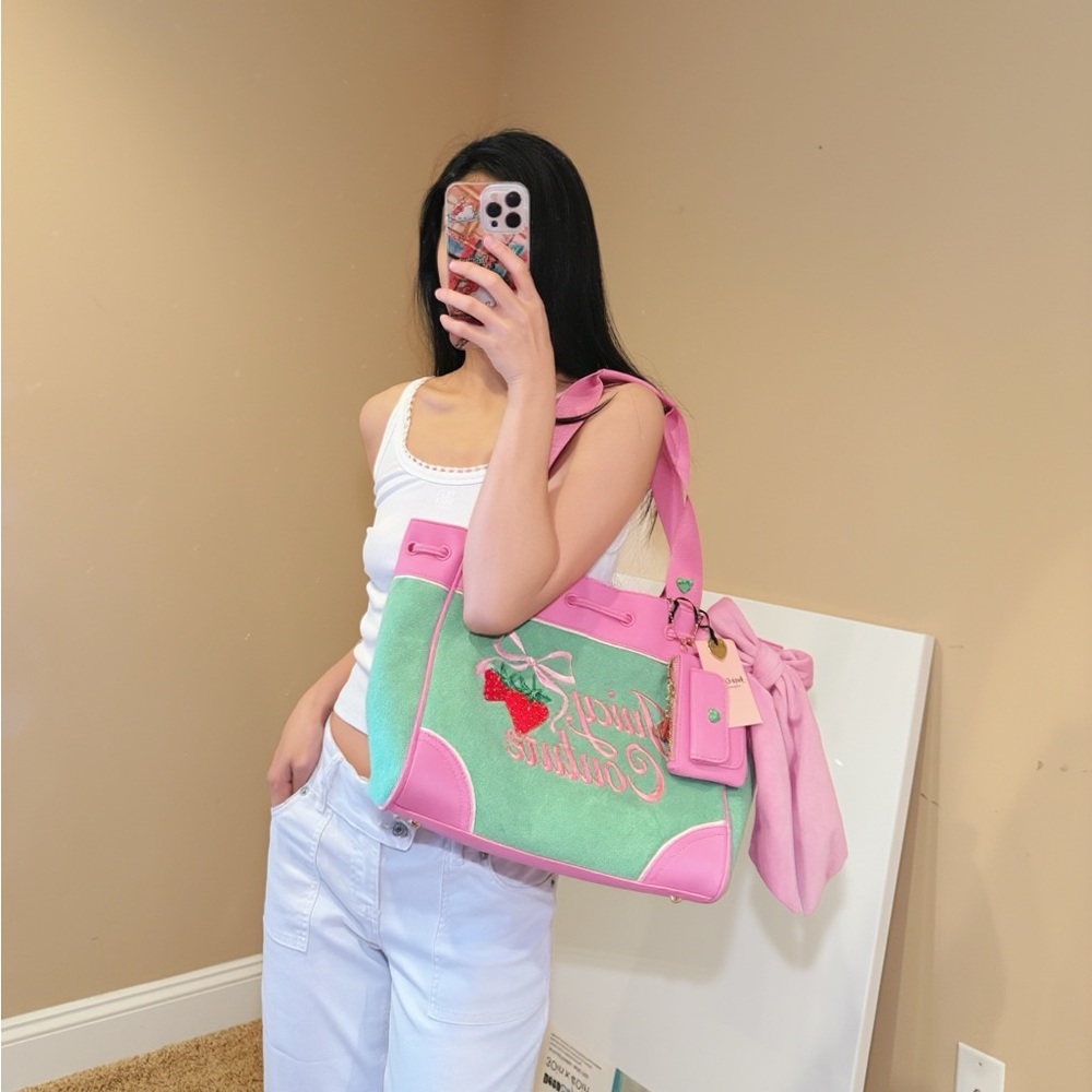 Juicy Couture Pink and Green Women's Bag Daydreamer - Picture 2 of 4